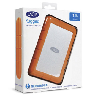 LACIE 莱斯  Rugged STEV1000400 USB 3.0 移动固态硬盘 Type-C 1TB 橘色