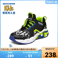 SKECHERS 斯凯奇 Skechers斯凯奇男童鞋秋2021年新款一脚蹬运动鞋男孩鞋大童跑步鞋