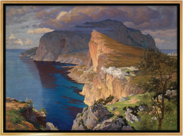 弘舍保罗斯波恩阳光之城8058cm现代简约客厅装饰画风景油画玄关挂画