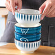 尚行知是 釉下彩陶瓷餐碗  4.5英寸 4个
