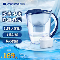 LANDUN 蓝盾 净水壶自来水过滤净水器 去除余氯除垢2.5L