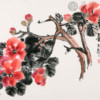 朶雲軒 吴昌硕 植物花卉装饰画《茶花》画芯尺寸约33x46cm 宣纸 木版水印画