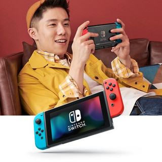 Nintendo 任天堂 Switch系列 HAD-S-KAAGA(CHN) 游戏机 红蓝主机+马派实体卡套装