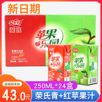 西安荣氏苹果汁 红苹果汁青苹果汁纸盒装250ml*24盒 儿时饮料