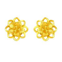 CHOW TAI FOOK 周大福 EOF121 花朵足金耳钉