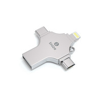 Biaze 毕亚兹 U6 USB 3.0 U盘 银色 64G Type-C/Micro USB/苹果lightning 接口