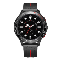 JEEP 吉普 HY-WS02C Red 插卡版1 4G全网通 智能手表 50mm 黑色 硅胶表带 黑红色（定位、游泳、运动、防水、心率）+钢化膜+充电套装