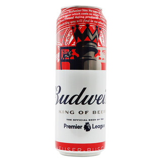 Budweiser 百威 5%vol 拉格啤酒 500ml*24罐 英国进口