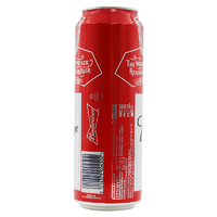 Budweiser 百威 5%vol 拉格啤酒 500ml*24罐 英国进口