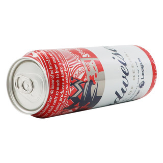 Budweiser 百威 5%vol 拉格啤酒 500ml*24罐 英国进口