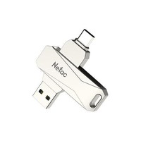 Netac 朗科 U782C USB 3.0 U盘 银色 128GB Type-C/USB双口