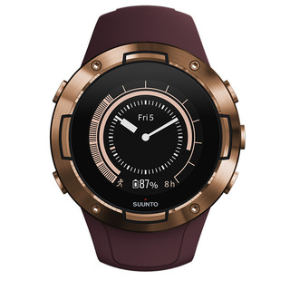 SUUNTO 颂拓 SS050305000 智能手表 46mm 古铜色 不锈钢版 硅胶表带 紫色 ( 血压、GPS)