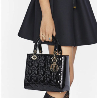 Dior 迪奥 Lady Dior系列 女士手袋 M0531OWCB_M900 黑色 小号