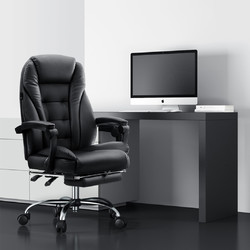 HBADA 黑白调 双层加厚老板椅电脑椅 舒适款