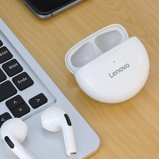 Lenovo 联想 HT38 半入耳式真无线蓝牙耳机 苹果白