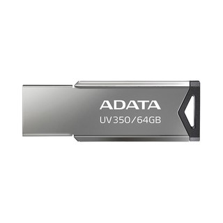 ADATA 威刚 UV350 USB 3.2 U盘 银黑色 64GB USB