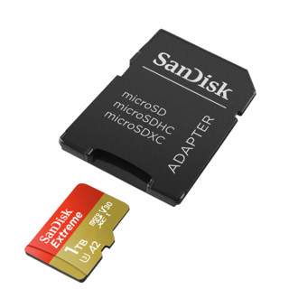 SanDisk 闪迪 SDSQXA1-1T00-ZN6MA Micro-SD存储卡 1TB (UHS-I、V30、U3、A2)+川宇USB2.0读卡器