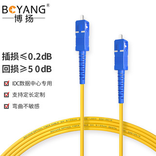 BOYANG 博扬 BY-101S 电信级光纤跳线尾纤 1米SC-SC 单模单芯（9/125 2.0）机房专用光纤线