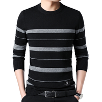 PLAYBOY 花花公子 男士圆领毛衣 HH-HLS91606 黑色 XL