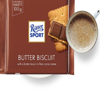 Ritter SPORT 瑞特斯波德 饼干夹心牛奶巧克力 100g