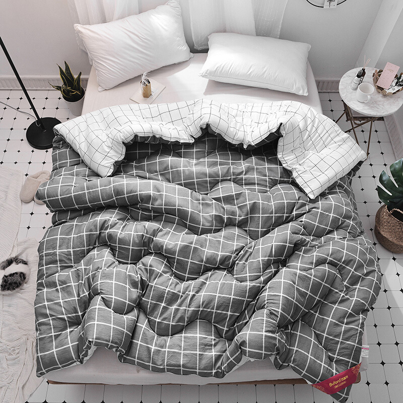 Byford 百富帝 灰白格 纤维冬被
