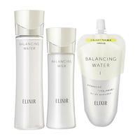 ELIXIR 怡丽丝尔 凝光漾采护肤套装 (平衡水清爽型168ml+平衡水清爽型补充装150ml+平衡乳清爽型130ml)