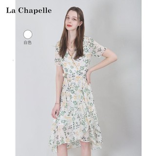 La Chapelle 拉夏贝尔 2021夏碎花连衣裙女韩版小个子洋气减龄温柔气质裙