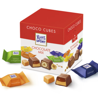 Ritter SPORT 瑞特斯波德 夹心牛奶巧克力礼盒 4口味 176g（果仁糖夹心+坚果果仁夹心+巧克力酥夹心+双层流心焦糖夹心）