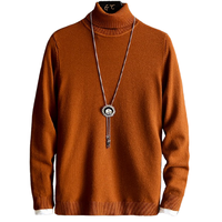 PLAYBOY 花花公子 男士高领毛衣 19283JTPLA601 焦糖 2XL