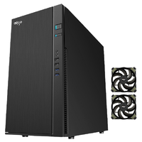 aigo 爱国者 黑曼巴 ATX机箱 非侧透 黑色 +2只X1效能风扇