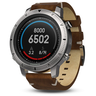 GARMIN 佳明 Fenix chronos 绅士商务中文版 Wi-Fi智能手表 49mm 棕色 棕色皮革表带（GPS、心率、防水）