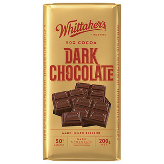 Whittaker\'s 惠特克 50%可可黑巧克力 200g