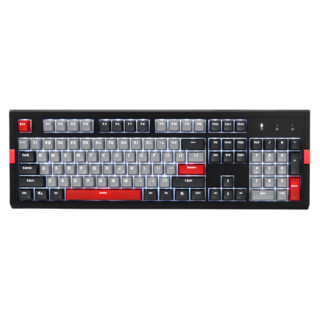 FirstBlood F11 104键 有线机械键盘 黑色 Cherry红轴 单光