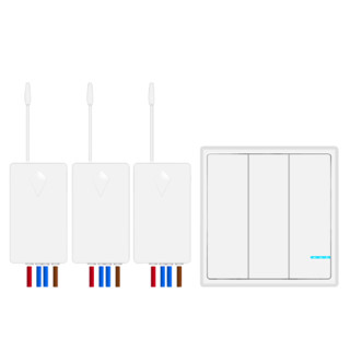 LFang 凌防 AN-E93-W 三键按智能开关 白色+3接收器