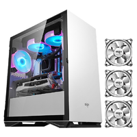 aigo 爱国者 YOGO M2 MATX机箱 半侧透 +极光 120mm 机箱散热风扇 三个装