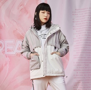 PEAK 匹克 樱花系列 女子运动棉服 DF504112 银灰 XXL