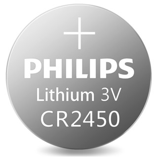 PHILIPS 飞利浦 CR2450纽扣电池3V锂电池2粒卡装