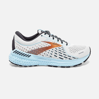 Brooks 布鲁克斯 Adrenaline GTS 21 耐磨缓震舒适透气女士运动跑步鞋 白蓝/193 标准35.5/US5