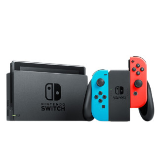 Nintendo 任天堂 Switch系列 国行续航增强版游戏机 红蓝色+耀西的手工世界