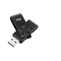 aigo 爱国者 U266 USB 2.0 U盘 黑色 32GB USB口 CD纹防滑旋转设计