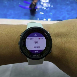 GARMIN 佳明 Swim 2 智能手表 42mm 黑色 硅胶表带 岩石灰( GPS、心率测量）