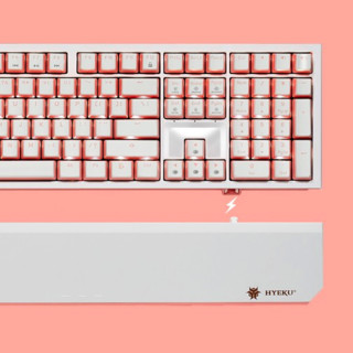 Hyeku 黑峡谷 X5 108键 2.4G双模机械键盘 桃桃气泡水 凯华BOX玫瑰红轴 单光
