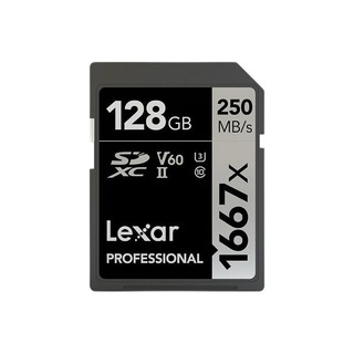 Lexar 雷克沙 1667X 存储卡 128GB（UHS-II、V60、U3）