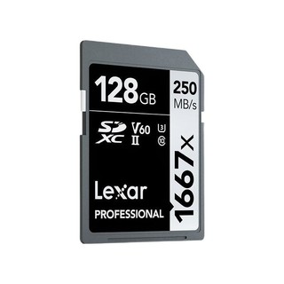 Lexar 雷克沙 1667X 存储卡 128GB（UHS-II、V60、U3）