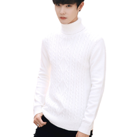 PLAYBOY 花花公子 男士高领毛衣 18017PL2500 米白 L