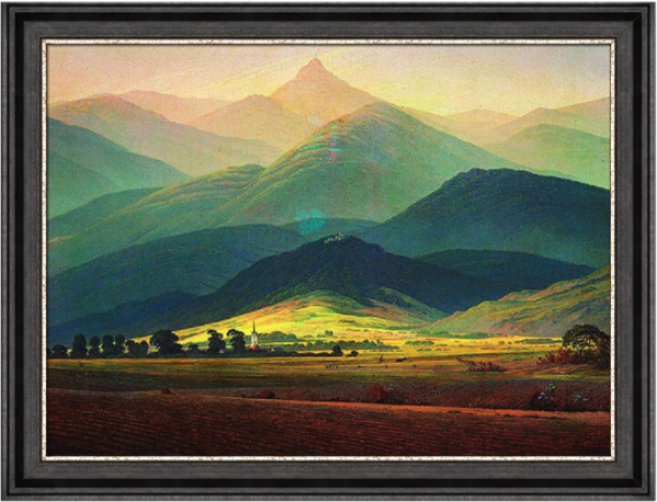 artron 雅昌 大卫名人油画《巨人山》73×56cm 沙发背景墙装饰画 客厅