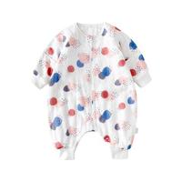 Wellber 威尔贝鲁 婴儿半袖睡袋 彩色斑点 M