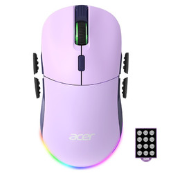 acer 宏碁 OMW120 升级版 有线鼠标 6400DPI RGB 神奇紫