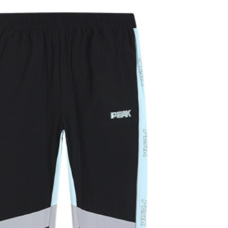 PEAK 匹克 男子运动长裤 DF312401 黑色/绿光色 M