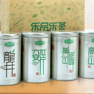 乐品乐茶 特级 绿茶组合装 4口味 355g（龙井100g+六安瓜片65g+高山绿茶125g+黄山毛峰65g）